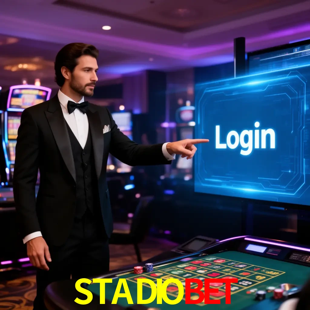 STADIOBET Login - OTP, cuenta y soporte Pantalla STADIOBET Login con OTP, contraseña, cuenta segura y soporte móvil