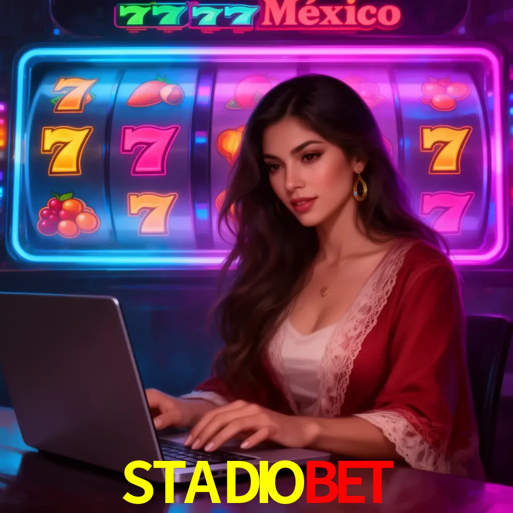 STADIOBET Slots - tragamonedas, RTP y control Tragamonedas STADIOBET con símbolos, saldo móvil y reglas de apuesta visibles